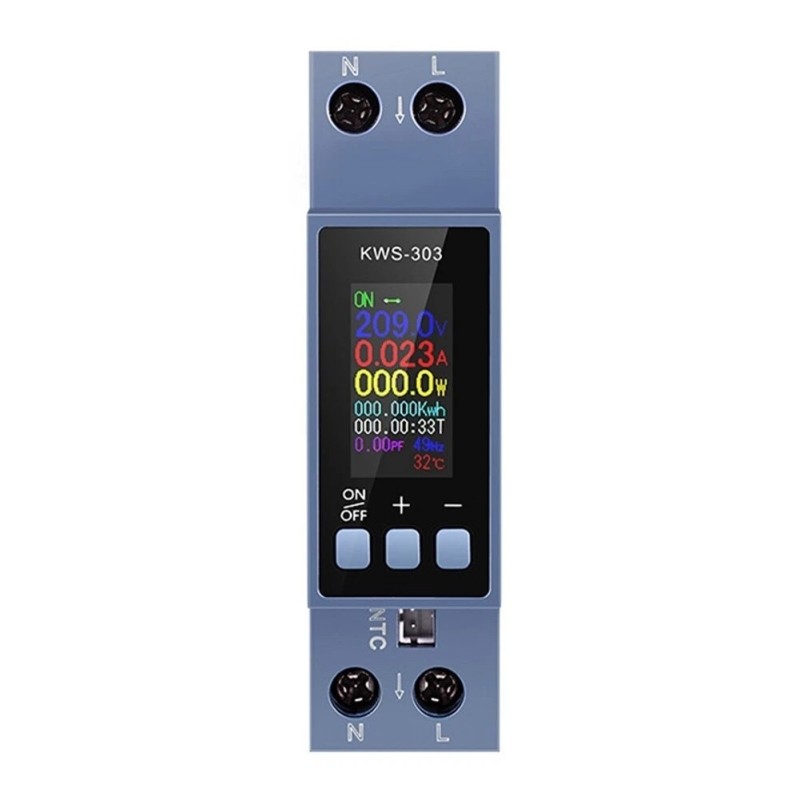 Voltmetru inteligent de energie tensiune/curent/putere/kWh/PF/Hz/multifuncțional , 0,96 inch, Sinotimer, DDS6619-303L